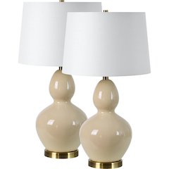Jesula 26.75" Length Table Lamp- Set of two, Cream
