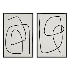 Moreau 24" Wide Canvas Art With Wood Frame, Painted Black