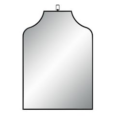 Breda 45" Tall Recatangular Arch Mirror, Matte Black