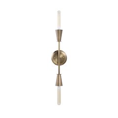 Mariana 17.25" Dark Antique Brushed Brass 2-Light Wall Sconce