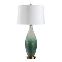 Wave 27.5" Height Table Lamps, Green