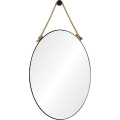 Parbuckle 22 in. x 42 in. Oval Mirror