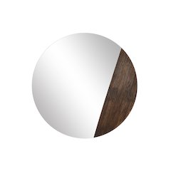 Ronda 47.25" H x 47.25" W Wall Mirror, Brown