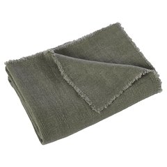 Vernier 70X50 Throw Blanket, Dark Green