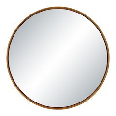 Canna 36" H x 36" W Wall Mirror, Beige