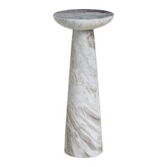 Mercura Indoor Mercury Black  Marble Side Table