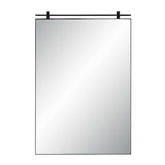 Titel 36" Tall Rectangular Mirror, Matte Black
