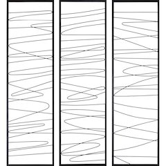 Studio Line - Linear 19.8" Wide Wall Art, Black