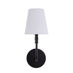 Andi 14.5" Matte Black 1-Light Wall Sconce