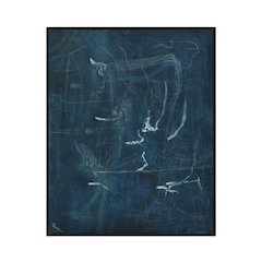 Gemma 40" Wide Canvas Art with Wood Frame, Black