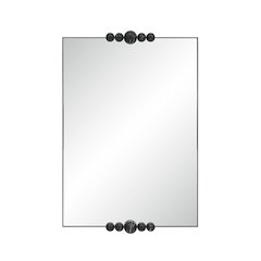 Cosmos 45" H x 30" W Wall Mirror, Matte Black Marble