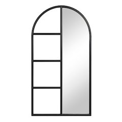 Trellis 69.75" H x 38" W Wall Mirror, Black