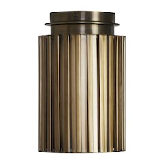 Fenice 7" 1-Light Flush Mount, Dark Antique Brushed Brass