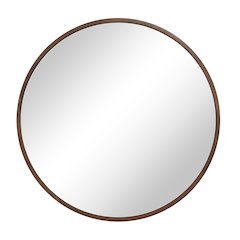 Modi 30" H x 30" W Wall Mirror, Brown