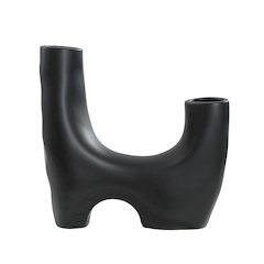 Doppio Vase In Black Color