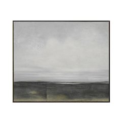 Cielo 60" Wide Canvas Art with Wood Frame, Black Oak
