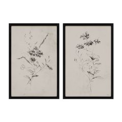 Adeline 20" Wide Wall Decor, Black (2 Piece Set)