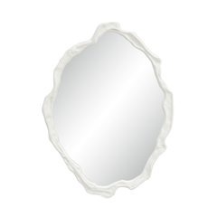 Tida 40" Tall Irregular Mirror, Matte White