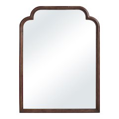 Octavian 40" H x 30" W Wall Mirror, Walnut