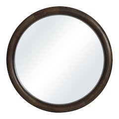 Floresta 40" H x 40" W Wall Mirror, Dark Walnut