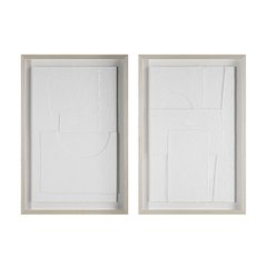 Linen 24.0" Wide Wall Decor, Printed Artwork (2 Piece Set)