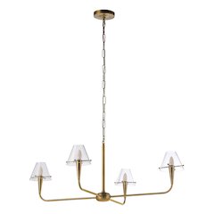 Maite 78" Height Ceiling Fixture, Plated Dark Antique Brushed Brass