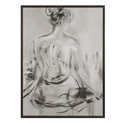 Evelyne 48" H x 36" W Canvas Art, White