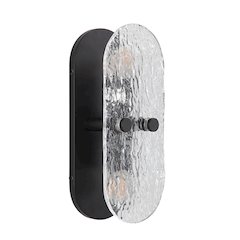 Noci 12" 2-Light Wall Sconce In Black Color