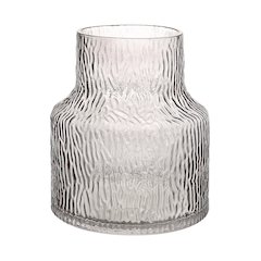 Hyacinth Glass Vase In Grey Color