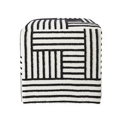 Monti Cube Ottoman In White Color