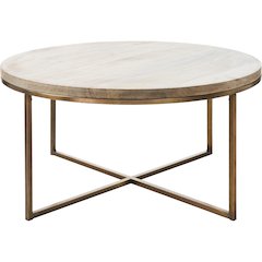 Liana ANTIQUE BRASS ODD SHAPE COFFEE TABLE