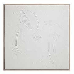Luz 50" Wide Canvas Art With Wood Frame, Cream