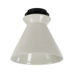 Sebastian 12.25" 1-Light Flush Mount, Crackel White