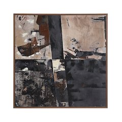 Odysseus 45" Wide Canvas Art, Black