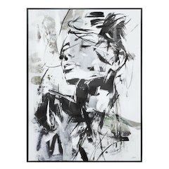 Aaliyah 48" H x 36" W Canvas Art, Black