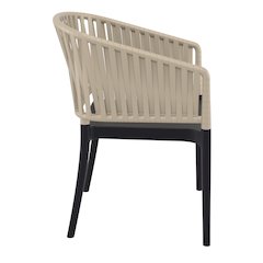 Portofino Armchair Black-Taupe
