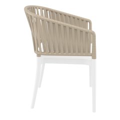 Portofino Armchair White-Taupe