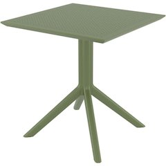 Sky Square Table 27 inch Olive Green