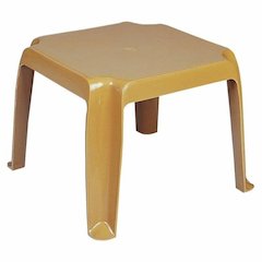 Sunray Resin Square Side Table Teak Brown