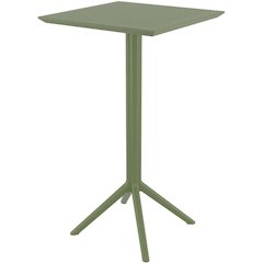 Sky Square Folding Bar Table 24 inch Olive Green