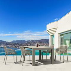 Air XL Extension Dining Set 5 Piece Taupe