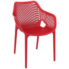 Air XL Outdoor Dining Arm Chair Red, Set of 2