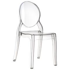 Elizabeth Polycarbonate Dining Chair Transparent Clear, Set of 2