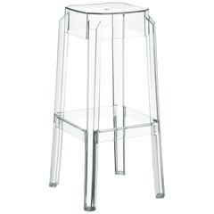 Fox Polycarbonate Bar Stool Clear Transparent, Set of 2
