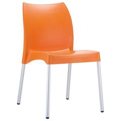 Vita Resin Outdoor Dining Chair Orange, Set of 2