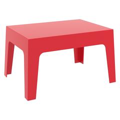 Box Resin Outdoor Center Table Red