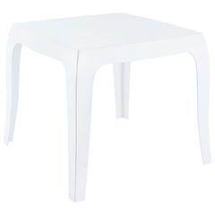 Queen Polycarbonate Side Table Glossy White