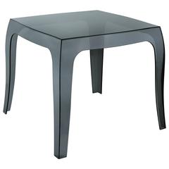 Queen Polycarbonate Side Table Transparent Black
