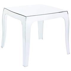 Queen Polycarbonate Side Table Transparent Clear