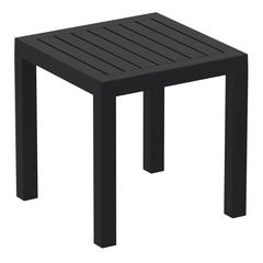 Ocean Square Resin Side Table Black